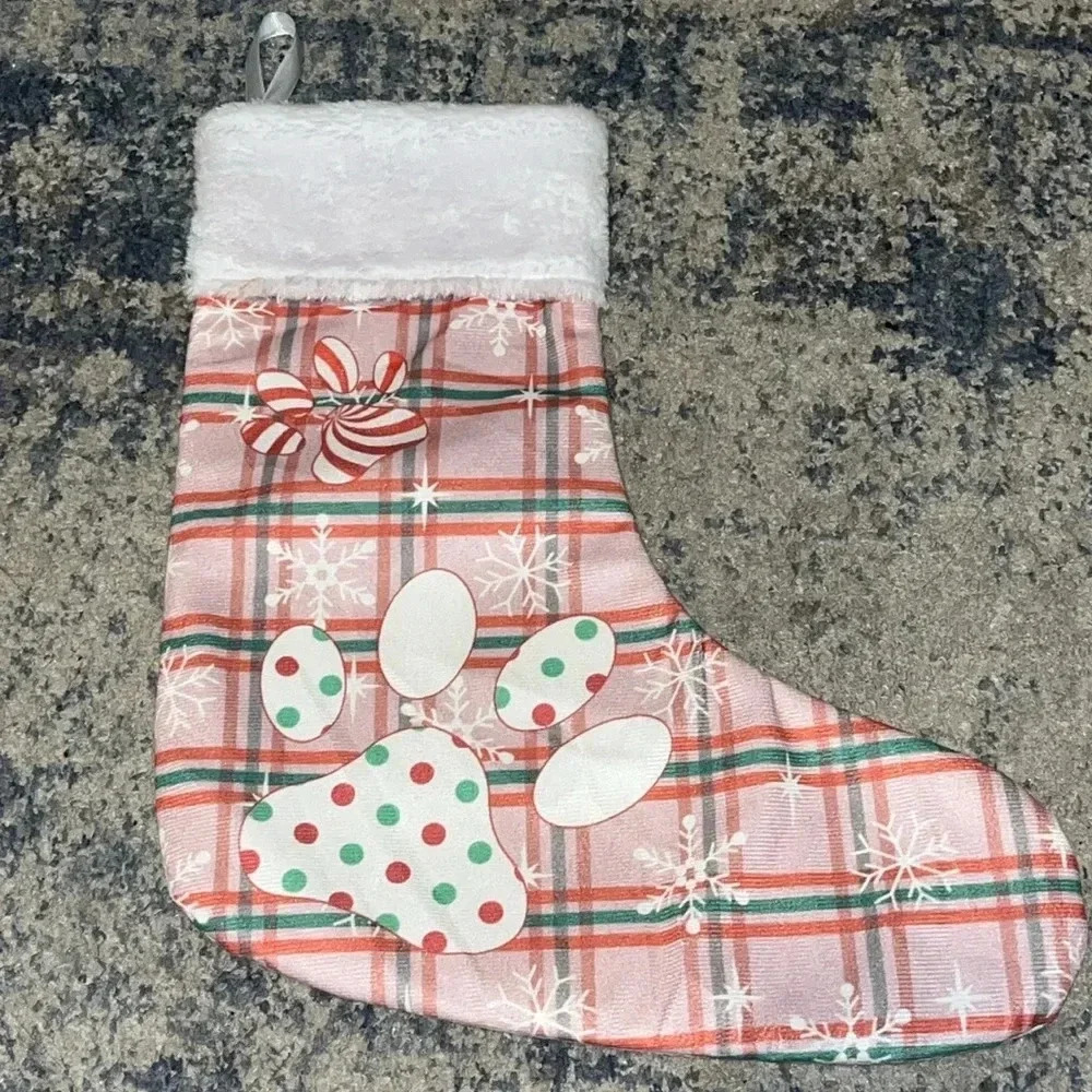 Cute pink puppy stocking